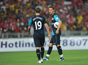 Aaron Ramsey and Jack Wilshere (Arsenal). Malaysia XI 0:4 Arsenal, Bukit Jalil Stadium Aaron Ramsey and Jack Wilshere (Arsenal). Malaysia XI 0:4 Arsenal, Bukit Jalil Stadium