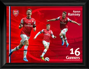 Aaron Ramsey Triple Framed Desktop Photograph Aaron Ramsey Triple Framed Desktop Photograph
