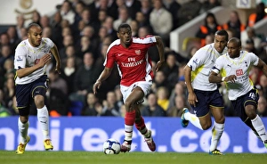 Abou Diaby (Arsenal) Younes Kaboul, Tom Huddlestone and Jermain Defoe (Tottenham) Abou Diaby (Arsenal) Younes Kaboul, Tom Huddlestone and Jermain Defoe (Tottenham)