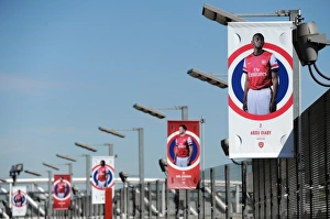Abou Diaby banner outside the stadium. Arsenal 0:0 Sunderland. Barclays Premier League Abou Diaby banner outside the stadium. Arsenal 0:0 Sunderland. Barclays Premier League