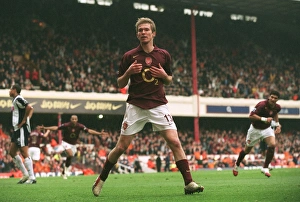 Alex Hleb celebrates scoring Arsenal's 1st goal. Arsenal v West Bromwich Albion Alex Hleb celebrates scoring Arsenal's 1st goal. Arsenal v West Bromwich Albion