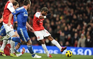 Alex Song scores Arsenal's 1st goal. Arsenal 3:1 Chelsea. Barclays Premier League Alex Song scores Arsenal's 1st goal. Arsenal 3:1 Chelsea. Barclays Premier League