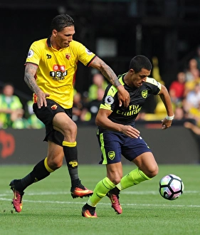 Alexis Sanchez (Arsenal) Jose Holebas (Watford). Watford 1:3 Arsenal. Premier League Alexis Sanchez (Arsenal) Jose Holebas (Watford). Watford 1:3 Arsenal. Premier League