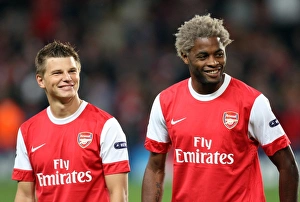 Andrey Arshavin and Alex Song (Arsenal). Arsenal 6:0 SC Braga. UEFA Champions League Andrey Arshavin and Alex Song (Arsenal). Arsenal 6:0 SC Braga. UEFA Champions League