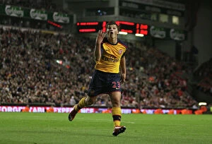 Images Dated 21st April 2009: Andrey Arshavin celebrates scoring the 4th Arsenal goal