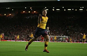 Images Dated 21st April 2009: Andrey Arshavin celebrates scoring the 4th Arsenal goal
