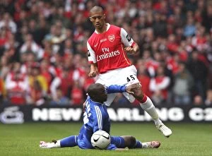 Images Dated 26th February 2007: Armand Traore (Arsenal) Lassana Diarra (Chelsea)