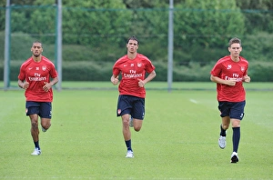 Armand Traore, Maraoune Chamakh and Mark Randall(Arsenal). Arsenal Training Ground Armand Traore, Maraoune Chamakh and Mark Randall(Arsenal). Arsenal Training Ground