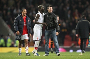 Arsenal captain Cesc Fabregas and Bacary Sagna celebrate Arsenal captain Cesc Fabregas and Bacary Sagna celebrate
