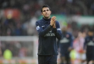 Arsenal captain Cesc Fabregas claps the fans after the match. Stoke City 3:1 Arsenal Arsenal captain Cesc Fabregas claps the fans after the match. Stoke City 3:1 Arsenal