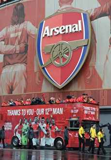 Arsenal FA Cup Parade Print: Emirates Stadium 2015. Art