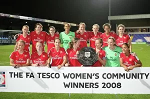 Images Dated 11th August 2008: Arsenal Ladies with the Community Shield