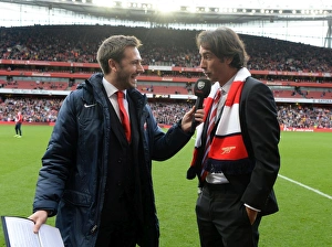 Arsenal legend Robert Pires is interviewed during half time. Arsenal 4:1 Norwich City Arsenal legend Robert Pires is interviewed during half time. Arsenal 4:1 Norwich City