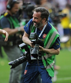 Arsenal photographer Stuart MacFarlane after the match. Arsenal 4:0 Aston Villa Arsenal photographer Stuart MacFarlane after the match. Arsenal 4:0 Aston Villa