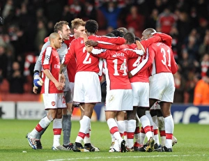 The Arsenal players celebrate after the match. Arsenal 5:0 FC Porto The Arsenal players celebrate after the match. Arsenal 5:0 FC Porto