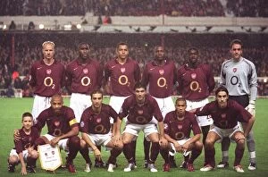 Images Dated 3rd November 2005: The Arsenal team before the match. Arsenal 3: 0 Sparta Prague