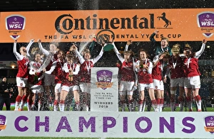 Arsenal Women with the Continental Cup Trophy. Arsenal Women 1:0 Manchester City Ladies Arsenal Women with the Continental Cup Trophy. Arsenal Women 1:0 Manchester City Ladies