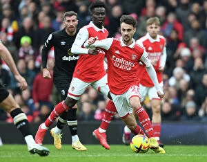 Arsenal v AFC Bournemouth 2022-23 Collection: Arsenal's Saka and Vieira in Action against AFC Bournemouth, Premier League 2022-23