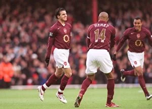 Images Dated 26th November 2005: Arsenal's Triumph: Fabregas, Henry, Gilberto - Unforgettable 3