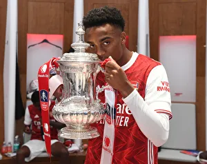 Bukayo Saka Celebrates 2020 FA Cup Victory at Empty Wembley