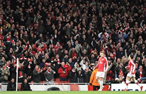 Arsenla fans celebrate the 1st Arsenal goal, scored by Nicklas Bendtner Arsenla fans celebrate the 1st Arsenal goal, scored by Nicklas Bendtner