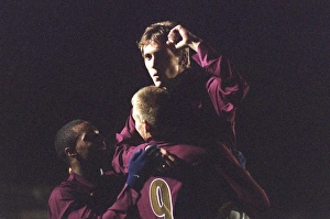 Arturo Lupoli celebrates scoring Arsenal's 2nd with Nicklas Bendtner and Jay Simpson Arturo Lupoli celebrates scoring Arsenal's 2nd with Nicklas Bendtner and Jay Simpson