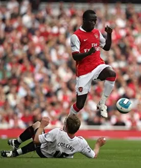 Images Dated 7th October 2007: Bacary Sagna (Arsenal) Danny Collins (Sunderland)