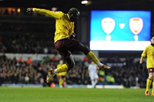 Bacary Sagna shoots past Leeds goalkeeper Kasper Schmeichel to score the 2nd Arsenal goal Bacary Sagna shoots past Leeds goalkeeper Kasper Schmeichel to score the 2nd Arsenal goal
