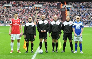 Captains : Robin van Persie (Arsenal), Stephen Carr (Birmingham) line up with officials before the match. Arsenal 1:2 Birmingham City, Carling Cup Final, Wembley Stadium, London, 27/2/2011. Credit : Stuart MacFarlane / Arsenal Captains : Robin van Persie (Arsenal), Stephen Carr (Birmingham) line up with officials before the match. Arsenal 1:2 Birmingham City, Carling Cup Final, Wembley Stadium, London, 27/2/2011. Credit : Stuart MacFarlane / Arsenal