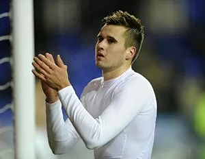 Images Dated 30th October 2012: Carl Jenkinson (Arsenal) celebrates at the end of the match. Reading 5: 7 Arsenal