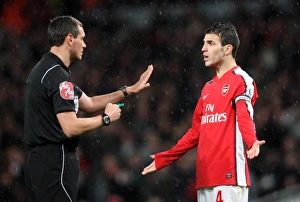 Cesc Fabregas (Arsenal) chats with the Referee. Arsenal 0:3 Chelsea Cesc Fabregas (Arsenal) chats with the Referee. Arsenal 0:3 Chelsea