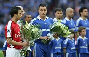 Images Dated 18th April 2009: Cesc Fabregas (Arsenal) John Terry (Chelsea)