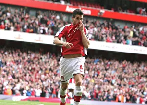 Cesc Fabregas celebrates scoring the 4th Arsenal goal Cesc Fabregas celebrates scoring the 4th Arsenal goal