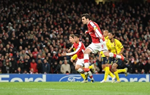 Cesc Fabregas shoots past Barcelona goalkeeper Victor Valdes to score the 2nd Arsenal goal Cesc Fabregas shoots past Barcelona goalkeeper Victor Valdes to score the 2nd Arsenal goal