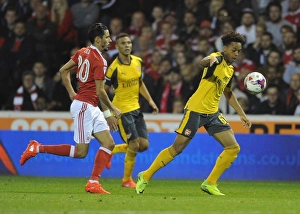 Chris Willock (Arsenal) Lica (Forest). Nottingham Forest 0:4 Arsenal. EPL League Cup Chris Willock (Arsenal) Lica (Forest). Nottingham Forest 0:4 Arsenal. EPL League Cup