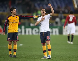 Denilson & Eduardo (Arsenal) celebrate after the match Denilson & Eduardo (Arsenal) celebrate after the match
