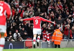 Images Dated 16th February 2009: Eduardo celebrates scoring his and Arsenals 1st goal