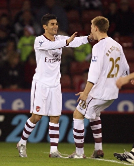 Eduardo celebrates scoring his and Arsenal's 1st goal with Nicklas Bendtner Eduardo celebrates scoring his and Arsenal's 1st goal with Nicklas Bendtner