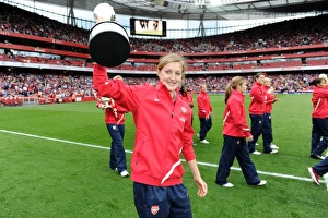 Ellen White of the Arsenal Ladies with the WSL Trophy. Arsenal 1:0 Swansea City Ellen White of the Arsenal Ladies with the WSL Trophy. Arsenal 1:0 Swansea City