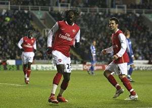 Emmanuel Adebayor celebrates scoring the 2nd Arsenal goal Emmanuel Adebayor celebrates scoring the 2nd Arsenal goal