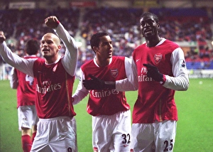 Emmanuel Adebayor celebrates scoring Arsenals goal with Theo Walcott Emmanuel Adebayor celebrates scoring Arsenals goal with Theo Walcott