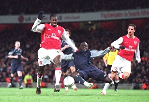 Emmanuel Adebayor and Jeremie Aliadiere (Arsenal) Abdoulaye Faye (Bolton) Emmanuel Adebayor and Jeremie Aliadiere (Arsenal) Abdoulaye Faye (Bolton)