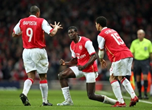 Emmanuel Adebyor celebrates Arsenal's goal Emmanuel Adebyor celebrates Arsenal's goal