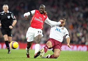 Emmanuel Eboue (Arsenal) Hayden Mullins (West Ham) Emmanuel Eboue (Arsenal) Hayden Mullins (West Ham)
