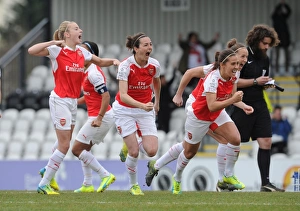 Fara Williams and Natalia Pablos Sanchon (Arsenal Ladies) celebrate during the penalty Fara Williams and Natalia Pablos Sanchon (Arsenal Ladies) celebrate during the penalty