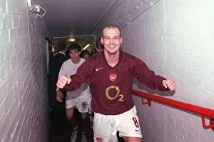Images Dated 9th March 2006: Freddie Ljungberg (Arsenal) celebrates after the match