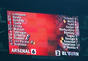 The Giant Screens shows the full time score The Giant Screens shows the full time score