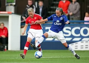 Images Dated 11th August 2008: Gilly Flaherty (Arsenal) Toni Duggan (Everton)
