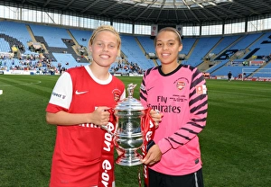 Gilly Flaherty and Rebecca Spencer (Arsenal) with the FA Cup Trophy. Arsenal Ladies 2 Gilly Flaherty and Rebecca Spencer (Arsenal) with the FA Cup Trophy. Arsenal Ladies 2