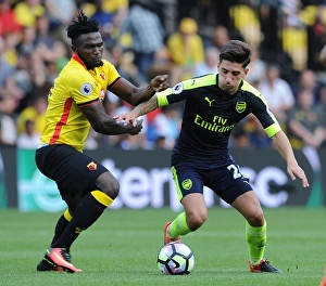Hector Bellerin (Arsenal) Isaac Success (Watford). Watford 1:3 Arsenal. Premier League Hector Bellerin (Arsenal) Isaac Success (Watford). Watford 1:3 Arsenal. Premier League